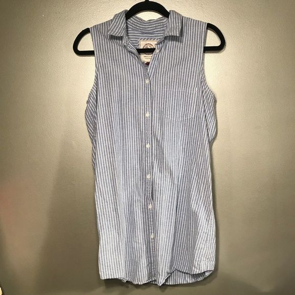 SO: Striped Button Down Dress - Picture 1 of 4